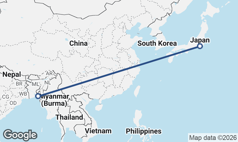 Chittagong to Yokohama