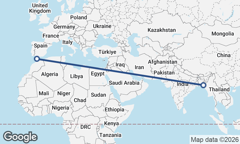 Chittagong to Tangier