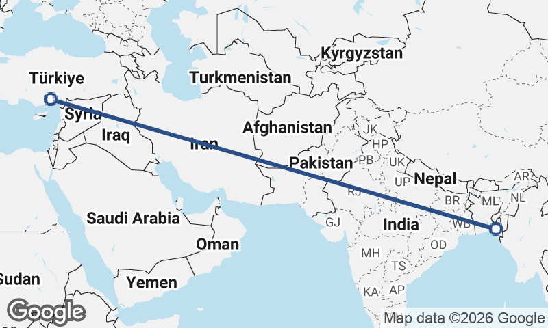 Chittagong to Mersin