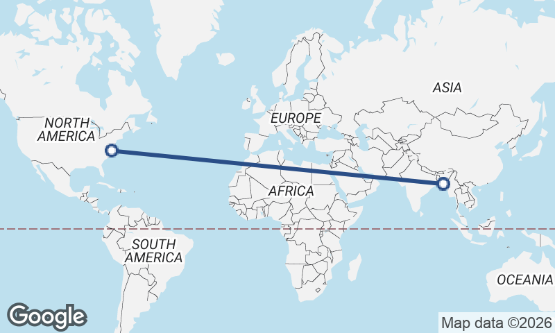 Chittagong to Norfolk