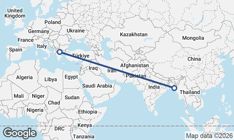 Chittagong to Thessaloníki