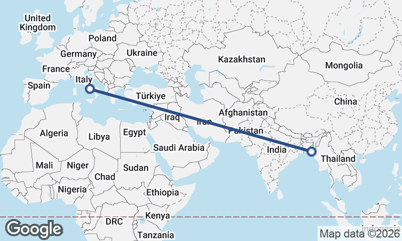 Chittagong to Naples