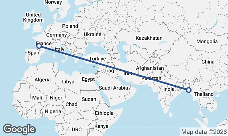 Chittagong to Bordeaux