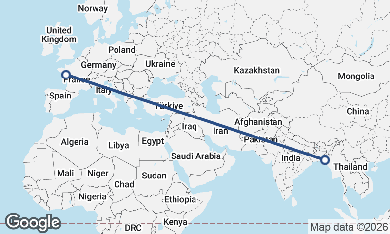 Chittagong to Nantes