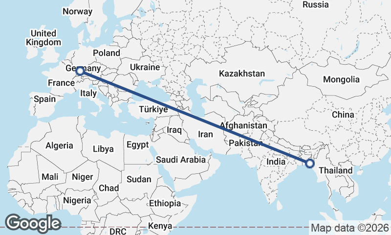 Chittagong to Stuttgart