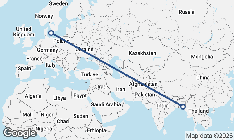 Chittagong to Copenhagen