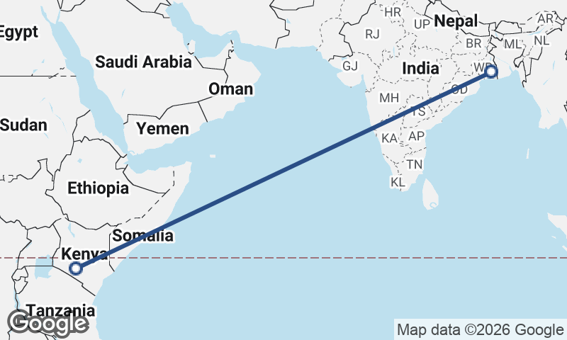 Kolkata to Nairobi