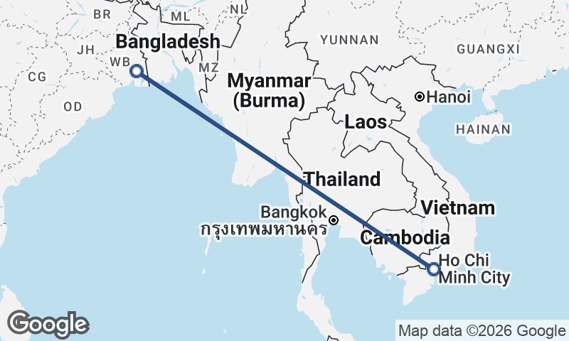 Kolkata to Ho Chi Minh City