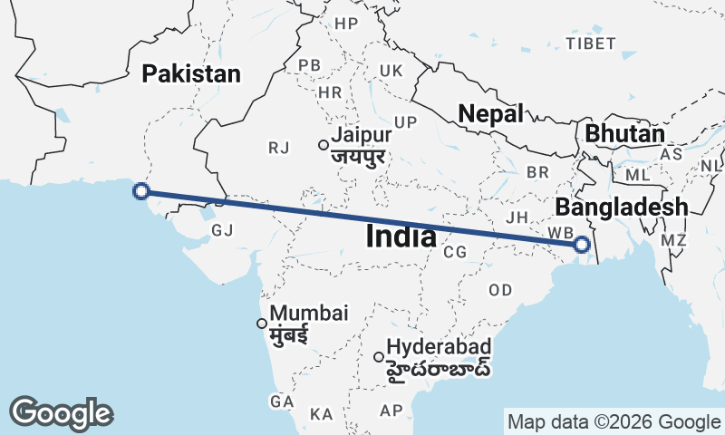 Kolkata to Karachi