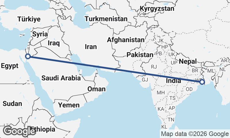 Kolkata to Al ‘Aqabah
