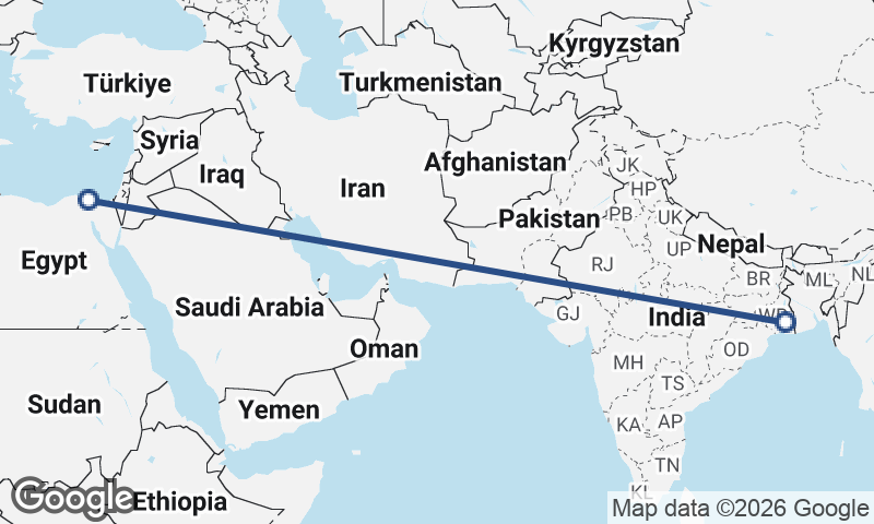 Kolkata to Port Said