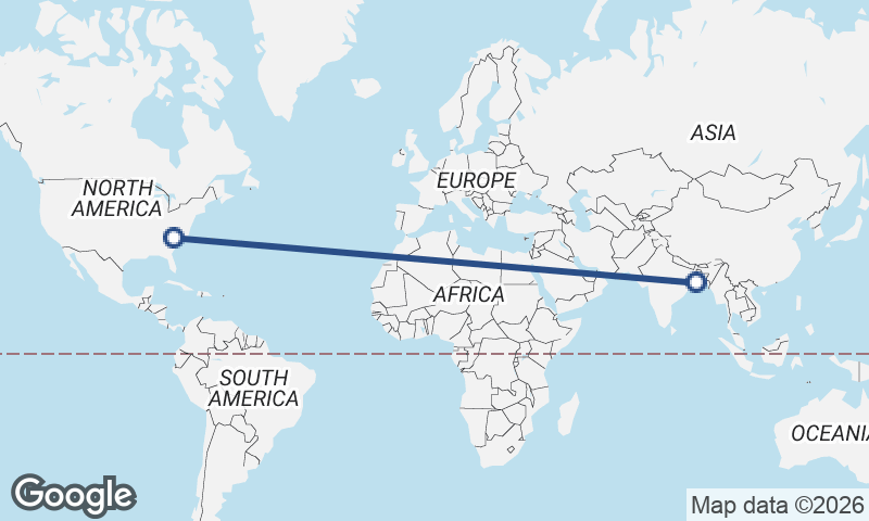 Kolkata to Charlotte