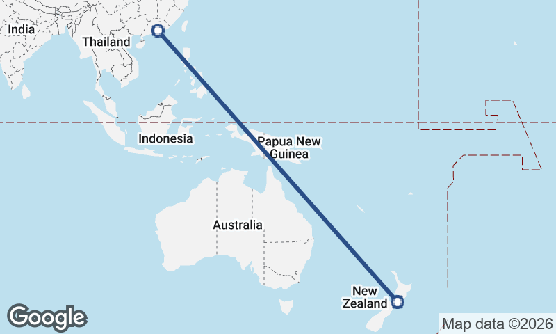 Shenzhen to Wellington