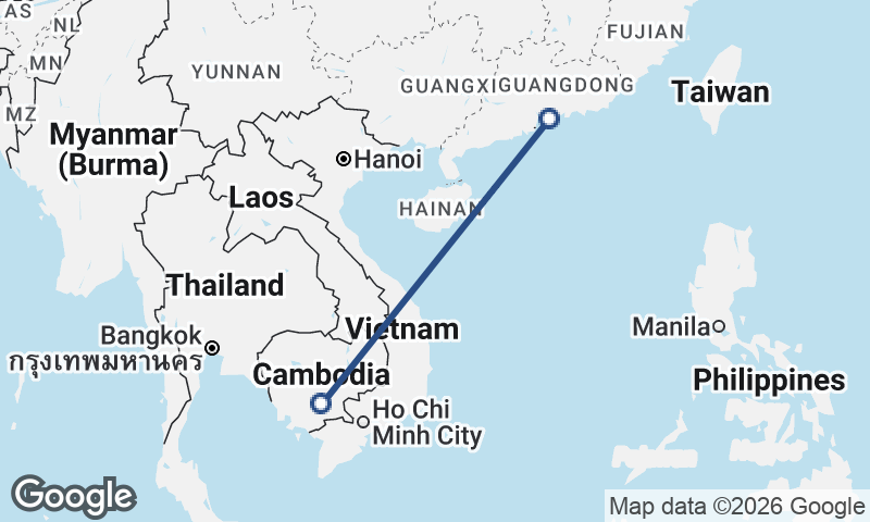 Shenzhen to Phnom Penh