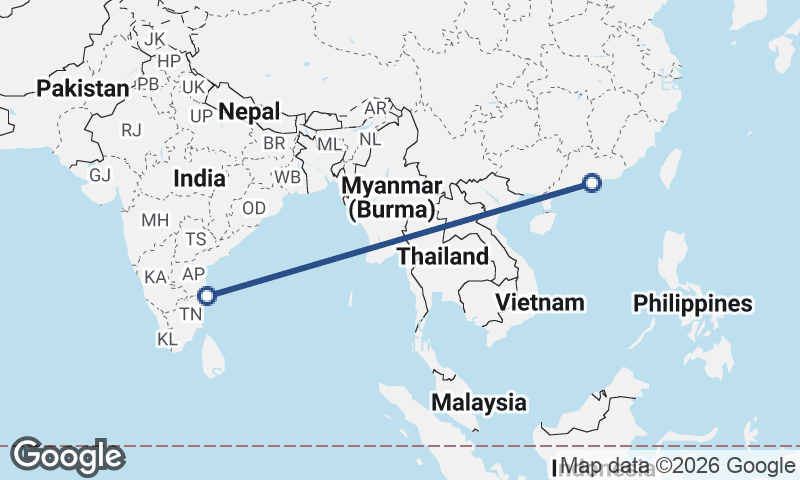 Shenzhen to Chennai