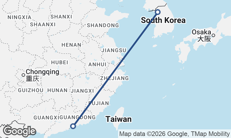 Shenzhen to Seoul