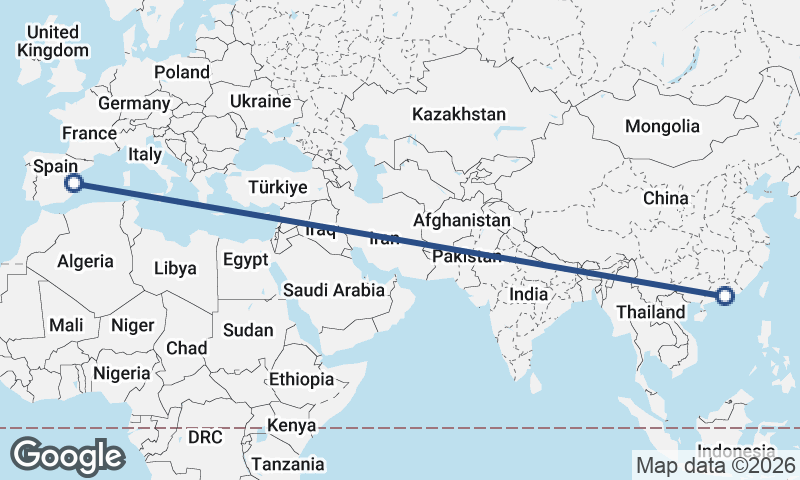 Shenzhen to Valencia