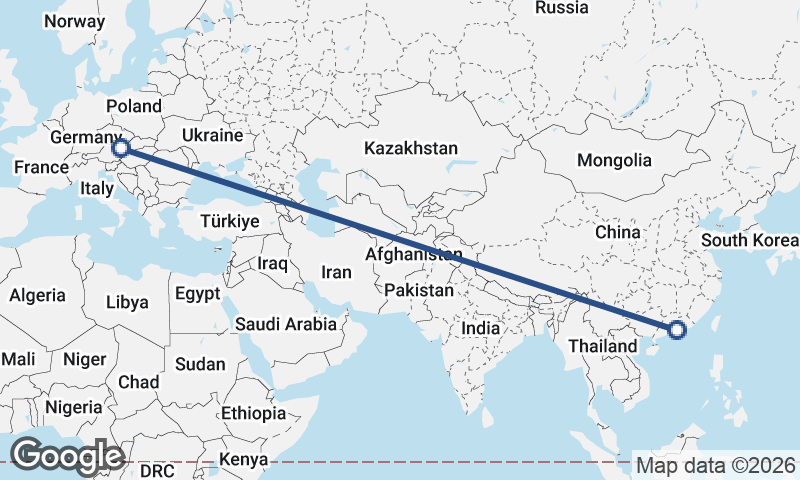 Shenzhen to Vienna