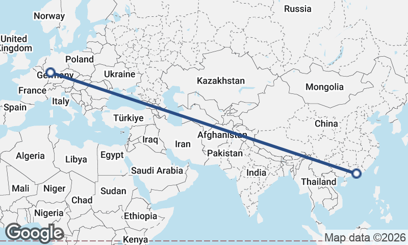 Shenzhen to Frankfurt