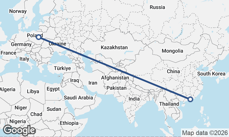 Shenzhen to Warsaw