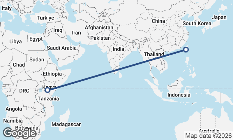 Kaohsiung to Nairobi