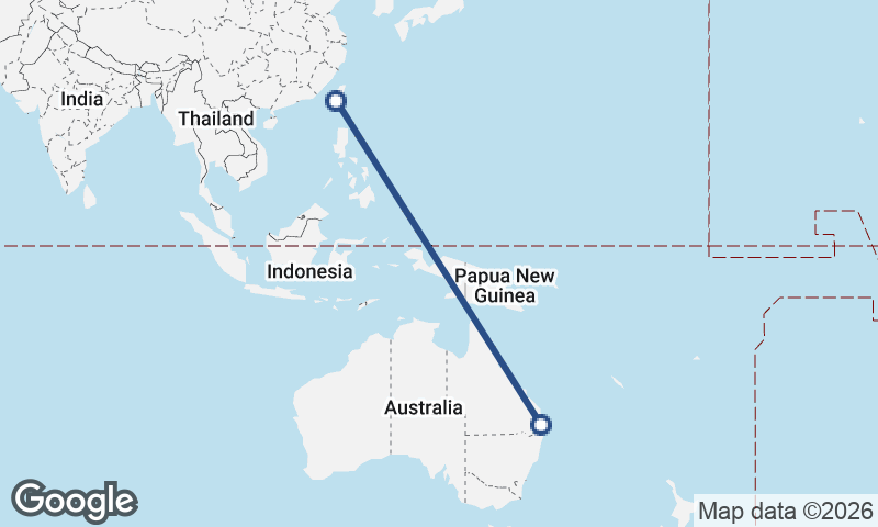 Kaohsiung to Brisbane