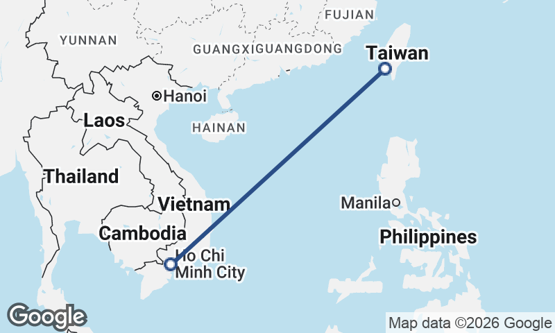 Kaohsiung to Ho Chi Minh City