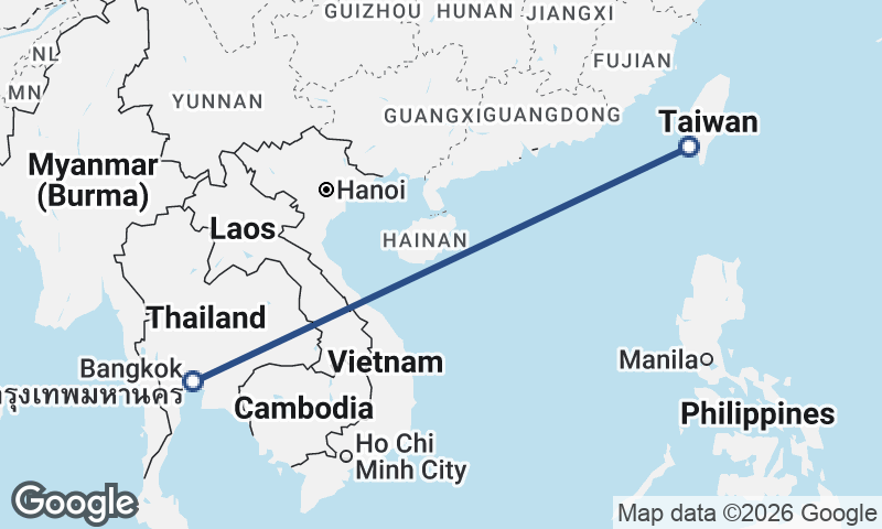 Kaohsiung to Bangkok