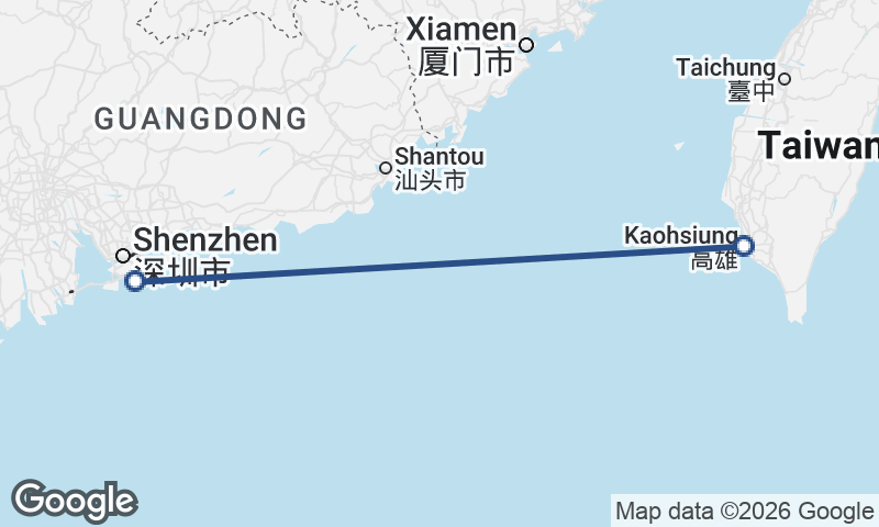 Kaohsiung to Hong Kong