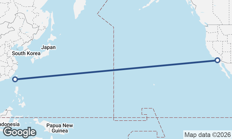 Kaohsiung to San Diego