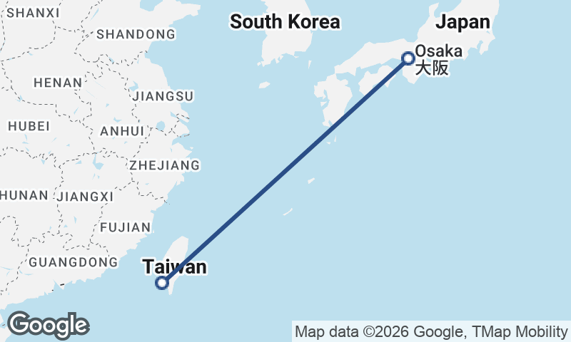 Kaohsiung to Ōsaka