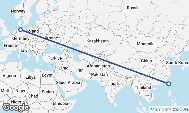 Kaohsiung to Hamburg