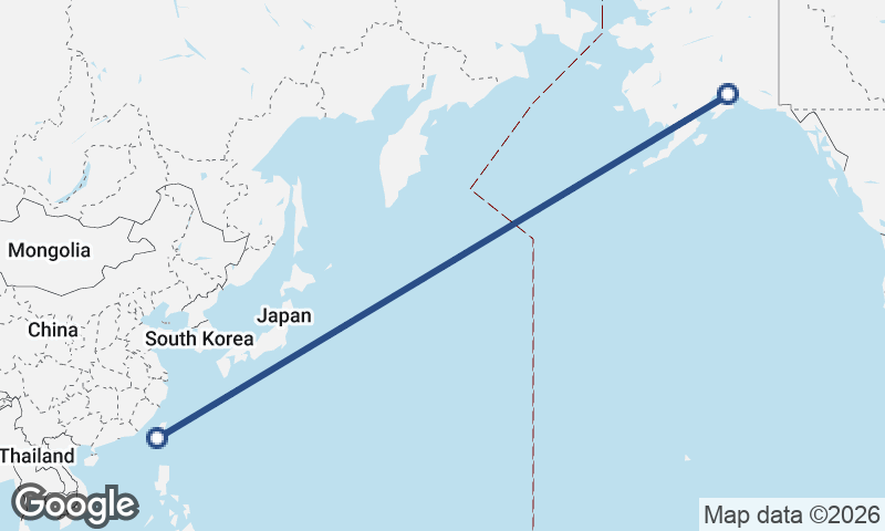 Kaohsiung to Anchorage