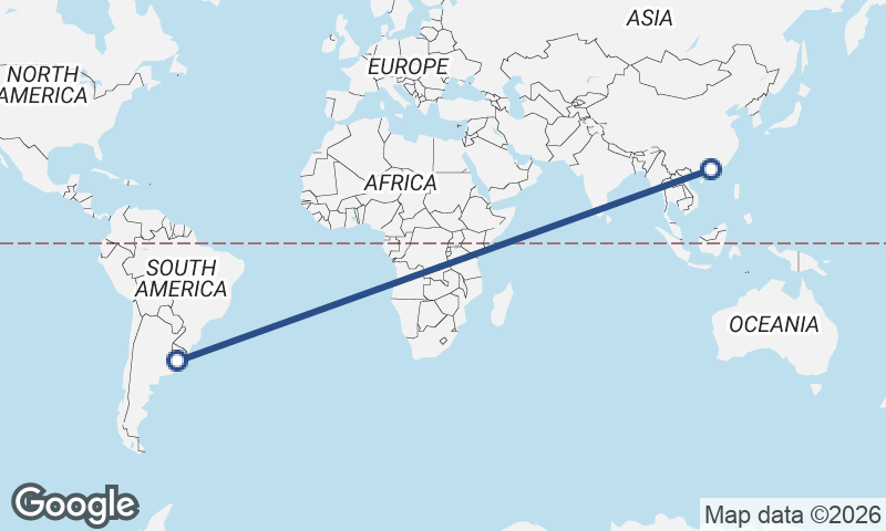 Foshan to Montevideo