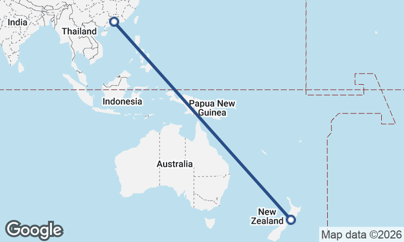 Foshan to Wellington