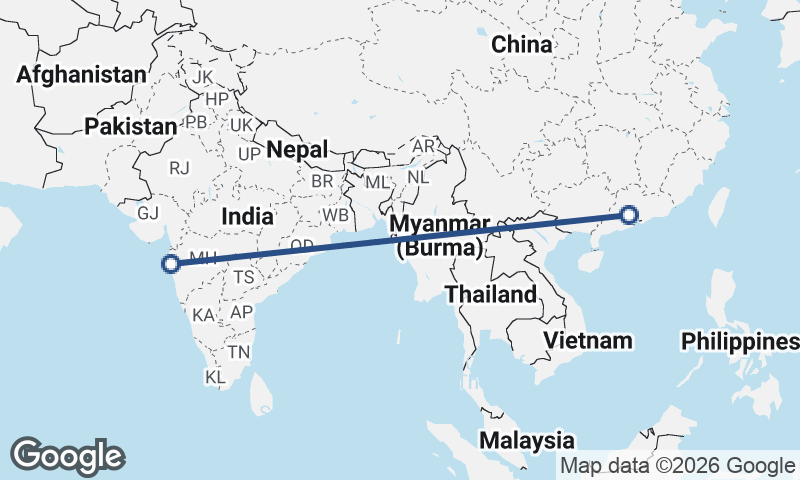 Foshan to Mumbai