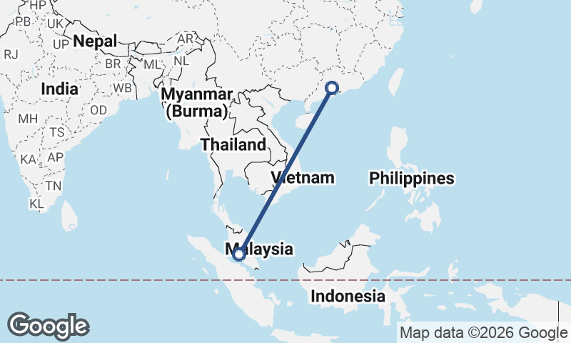 Foshan to Kuala Lumpur