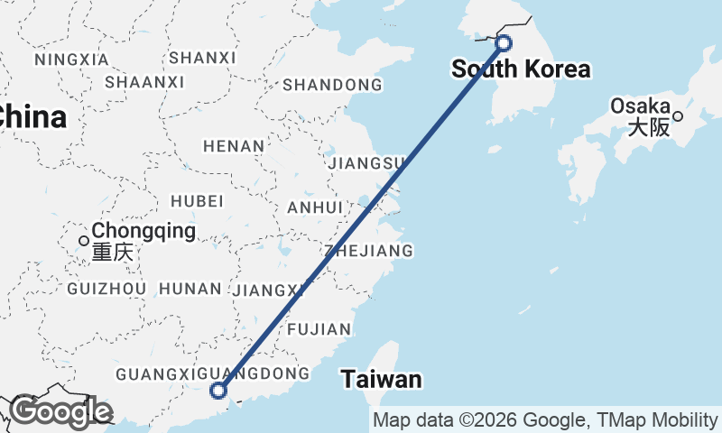 Foshan to Seoul