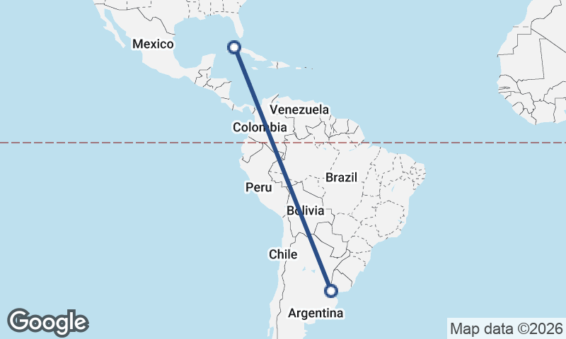 Havana to Buenos Aires