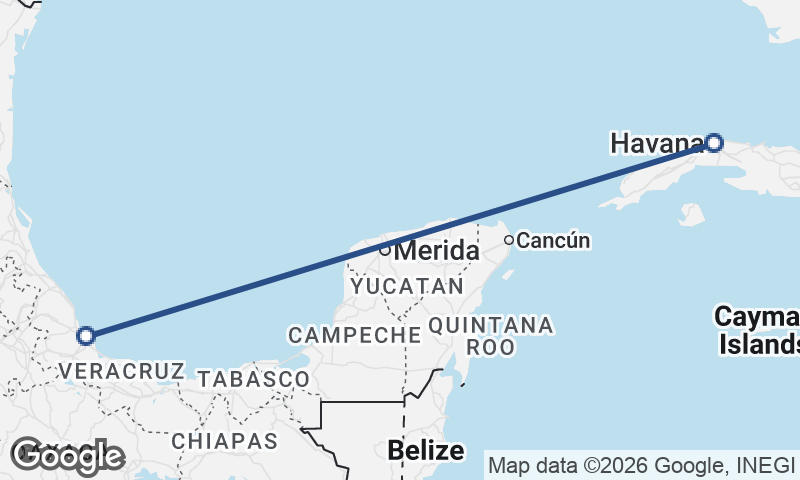 Havana to Veracruz