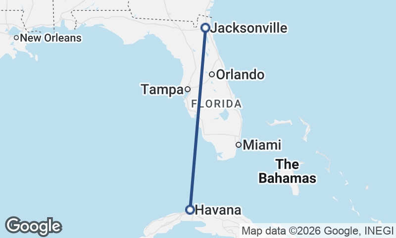 Havana to Jacksonville