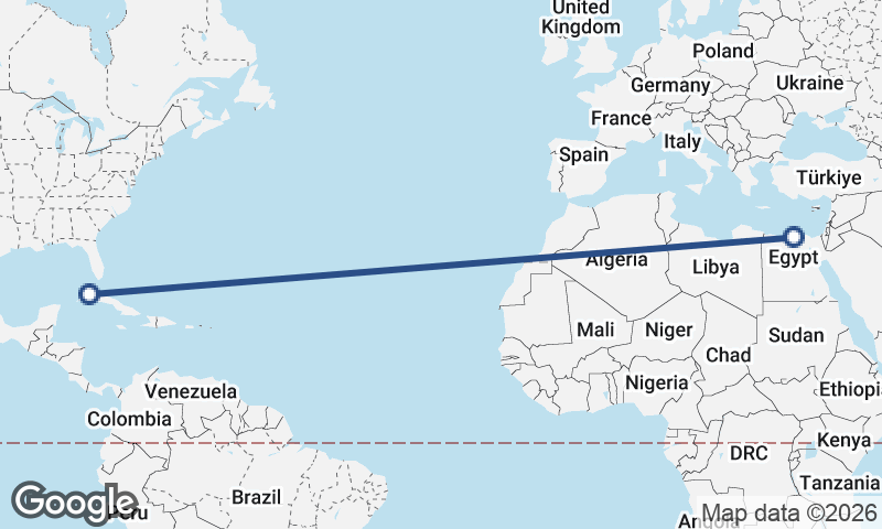 Havana to Alexandria