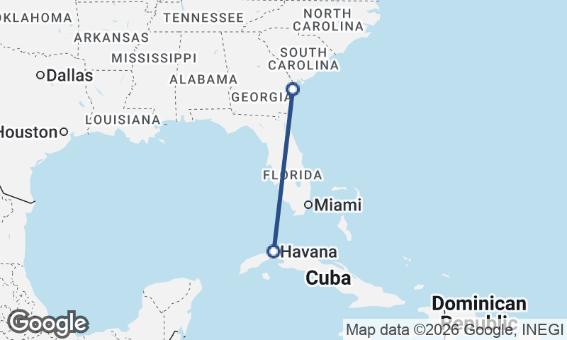 Havana to Savannah