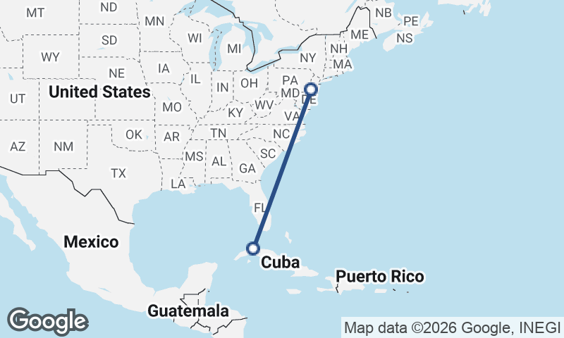 Havana to Philadelphia