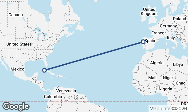 Havana to Porto