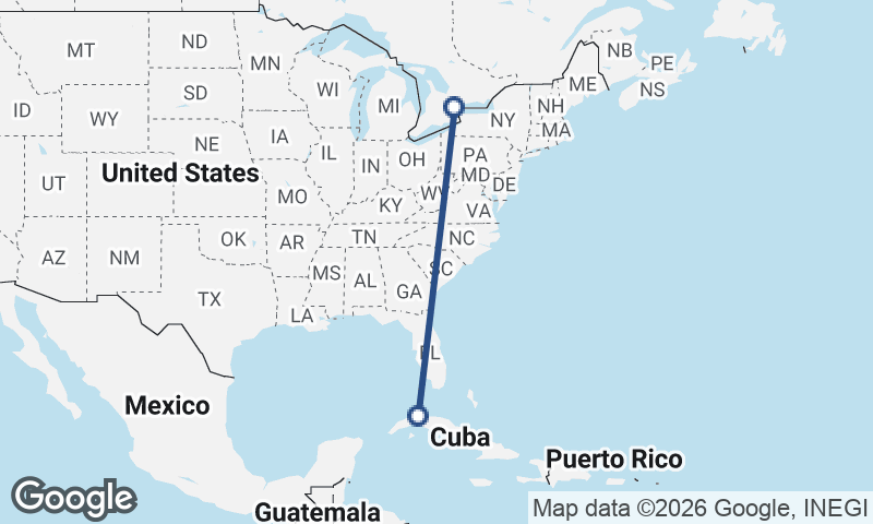 Havana to Toronto