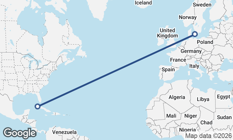 Havana to Copenhagen