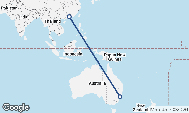 Guangzhou to Sydney