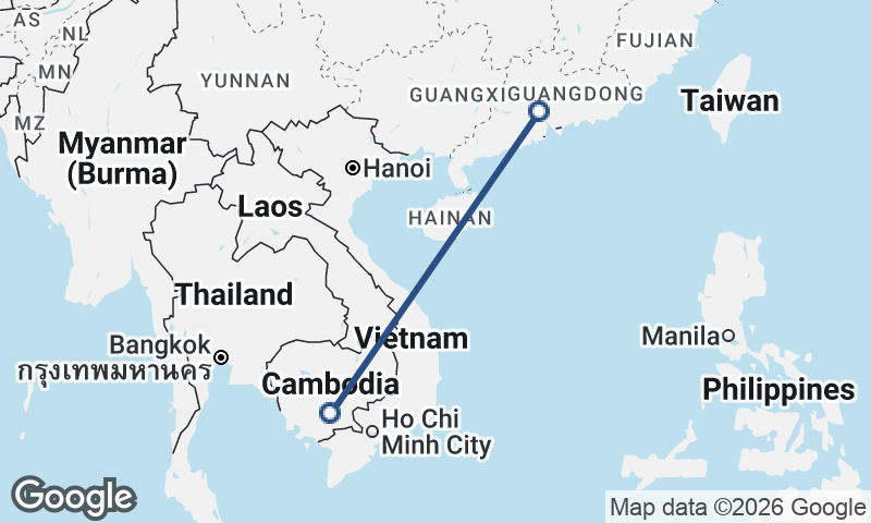 Guangzhou to Phnom Penh