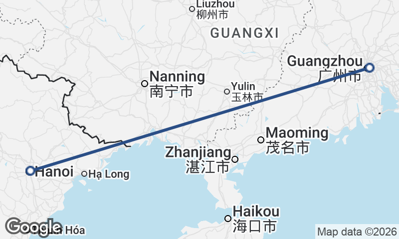 Guangzhou to Hanoi